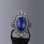 Vintage Silver Ornate Oval Ring