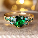 Elegant Emerald Gold Vintage Band