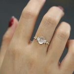 Lunar Glow Moonstone Crystal Ring