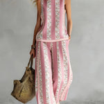 Ruby | Retro Print Top & Trouser Set