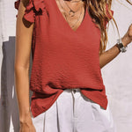 Indigo | Playful Ruffle Sleeve Summer Top