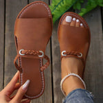 Braided Slip-On Sandals