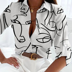 Colleen | Elegant Blouse with Artistic Print
