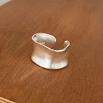 Vintage Gold and Silver Adjustable Wide Flat Ring
