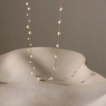 Pearl Chain Choker Necklace