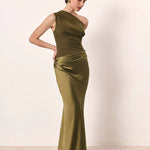 Alma | Maxi Dress with a Gilt in Satin