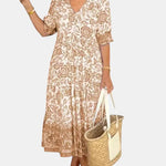 Odessa | Elegant Floral Dress with V-Neck