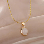 Opal Radiance Gold Necklace