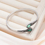 Vintage Bracelet with Colorful Gems & Tribal Design