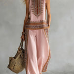 Ruby | Retro Print Top & Trouser Set