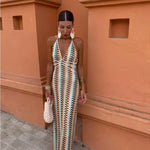 Keeva | Backless V-Neck Maxi Dress