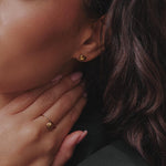 Stylish Mini Heart Gold Earrings
