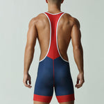 Men's Stretch Fit Gym & Running Anti-Odor Seamless Wrestling Singlet Bodysuit