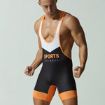 Men's Stretch Fit Gym & Running Anti-Odor Seamless Wrestling Singlet Bodysuit