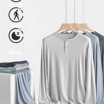 60S Modal Men's Solid Color Pajama Set | Comfortable Casual Wear for All Seasons