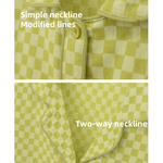 Woven Yarn-dyed Checkerboard Couple Cotton Comfortable Pajama Sets
