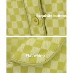 Woven Yarn-dyed Checkerboard Couple Cotton Comfortable Pajama Sets