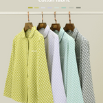 Woven Yarn-dyed Checkerboard Couple Cotton Comfortable Pajama Sets