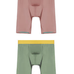 2 Pack Men's Active Flyless Boxer Briefs
