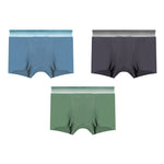 3 Pack Men's Breathable Threaded Fabric Ball Pouch Trunks