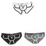 Zipper Belt Printed Cotton Pouch Briefs
