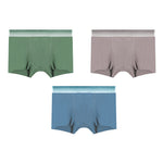 3 Pack Men's Breathable Threaded Fabric Ball Pouch Trunks