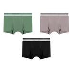 3 Pack Men's Breathable Threaded Fabric Ball Pouch Trunks