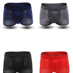 4 Pack Men’s Breathable Mesh Trunks with Antibacterial Fabric