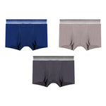 3 Pack Men's Breathable Threaded Fabric Ball Pouch Trunks
