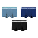3 Pack Men's Breathable Threaded Fabric Ball Pouch Trunks