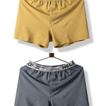 2 Pack Men’s Woven Cotton Boxer Shorts With Button Fly