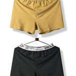 2 Pack Men’s Woven Cotton Boxer Shorts With Button Fly