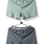2 Pack Men’s Woven Cotton Boxer Shorts With Button Fly