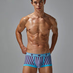 3 Pack Men's Snug Fit Trendy Striped Design Sporty Cut Cooling Airflow Trunks