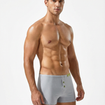 2 Pack Men's Premium Cotton Lightweight & Airy Button Fly Comfy Waistband Trunks