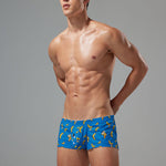 2 Pack Men's Low-Rise Cotton Boxer Shorts with Playful Print
