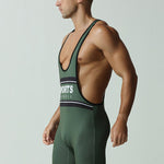 Men's Soft-Touch Solid Color Movement-Friendly Zero-Irritation Wrestling Singlet Bodysuit