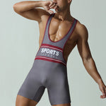 Men's Soft-Touch Solid Color Movement-Friendly Zero-Irritation Wrestling Singlet Bodysuit