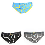 Zipper Belt Printed Cotton Pouch Briefs