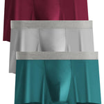 3 Pack Men's Solid Color Lightweight Comfortable Breathable Seamless Trunks