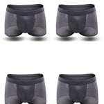 4 Pack Men’s Breathable Mesh Trunks with Antibacterial Fabric