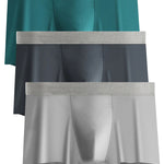 3 Pack Men's Solid Color Lightweight Comfortable Breathable Seamless Trunks