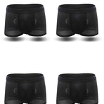 4 Pack Men’s Breathable Mesh Trunks with Antibacterial Fabric