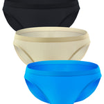 3 Pack Translucent U Convex Pouch Bikini For Men