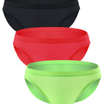 3 Pack Translucent U Convex Pouch Bikini For Men