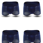 4 Pack Men’s Breathable Mesh Trunks with Antibacterial Fabric