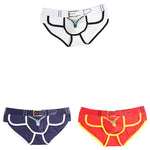 Zipper Belt Printed Cotton Pouch Briefs