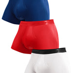 3 Pack Men's Separated Pouch Mesh Support Trunks