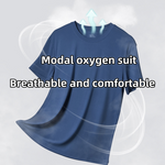 Modal Summer Short Sleeve T-Shirt Men Crew Neck Solid Color Casual Underwear Mens Clothing