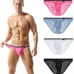 Men's Low-rise Mesh U-shaped Convex Pocket Sports Briefs